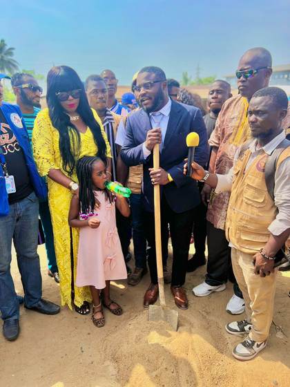 The official ground breaking ceremony for the school annex