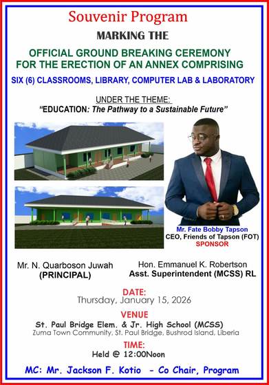 Souvenir programme for the official ground breaking ceremony